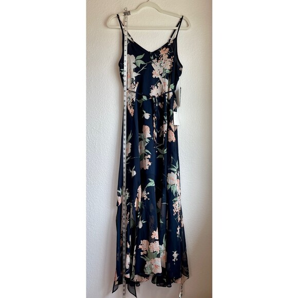 NWT Lulus Feeling Freesia Navy Blue Floral Print Strappy V-Neck Maxi Dress S - Picture 13 of 16